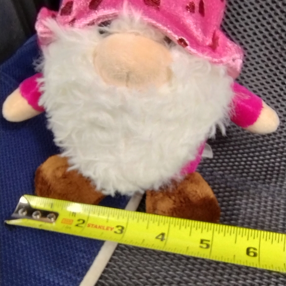GNOME PLUSH HOT PINK SHIMMERING HEARTS 11” THE GNOMLINS SUPER CUTE!! Valentine - Picture 9 of 14